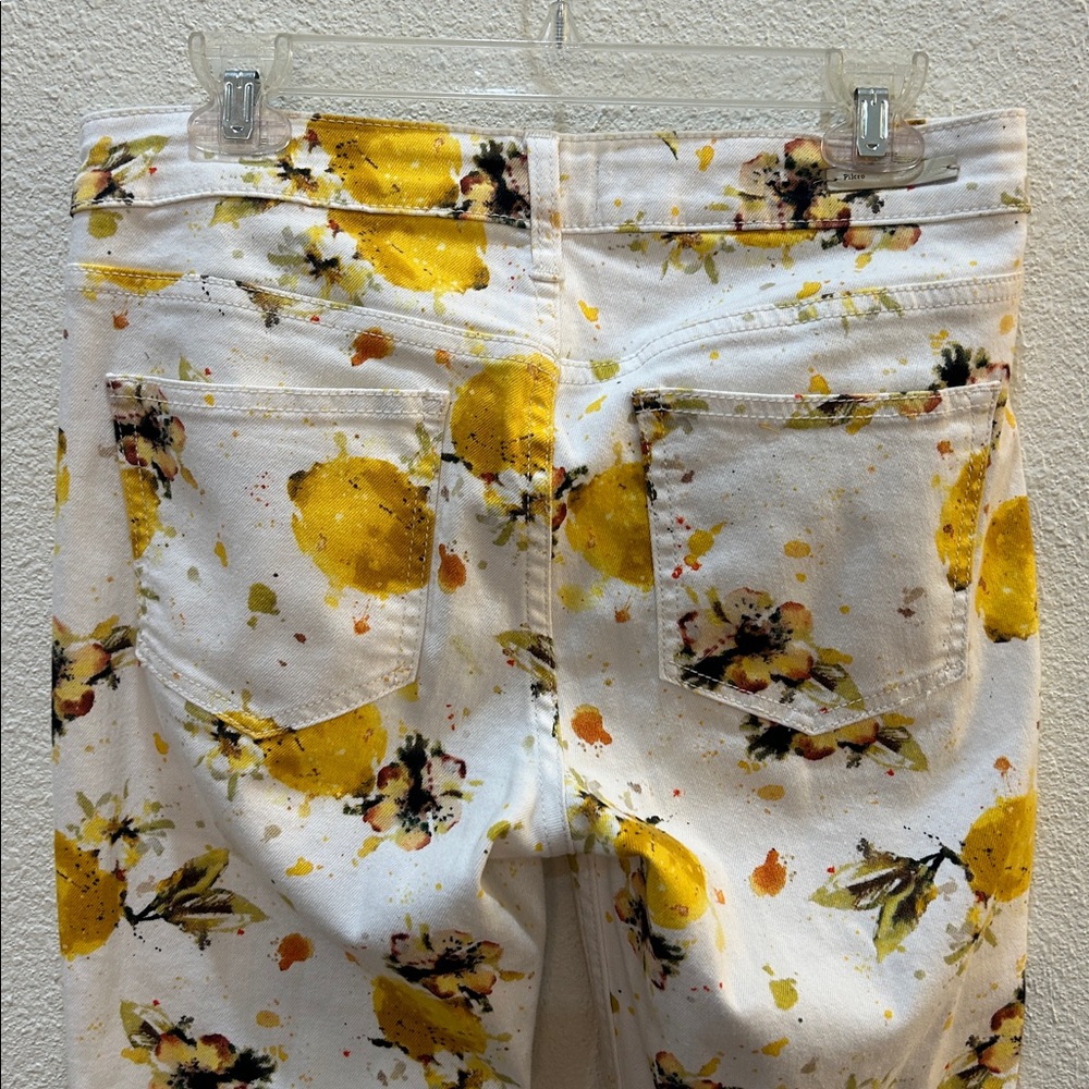 Anthropologie Pilcro Lemon Print Jeans High Rise Bootcut Size 28 - Picture 9 of 13